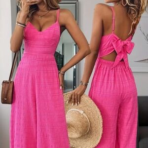 Pink Tank Top Jumpsuit